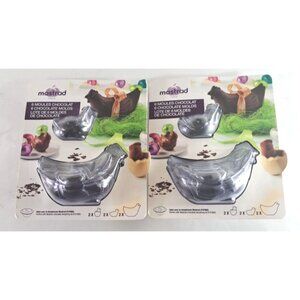NEW Mastrad Paris Chocolate Molds Hen Chick 3 Sizes 2 Packs 12 Molds Easter